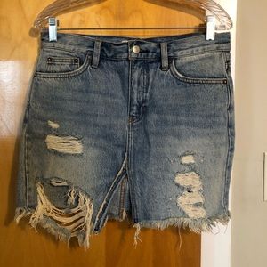We the Free Denim Mini Skirt